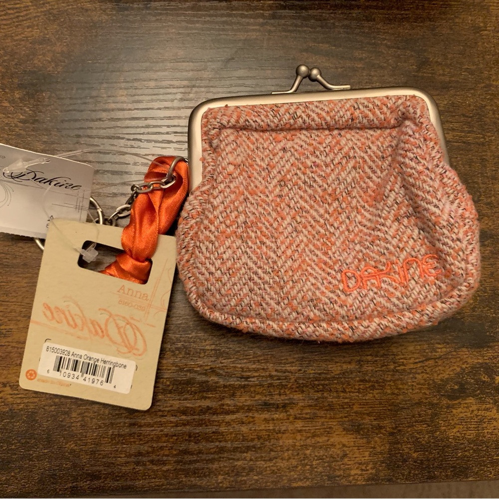 Dakine Anna Orange Tweed Clutch Wallet